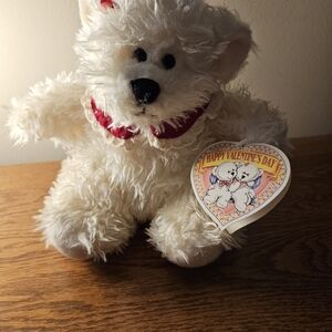 Valentine's Day White Teddy Bear 8' Tall